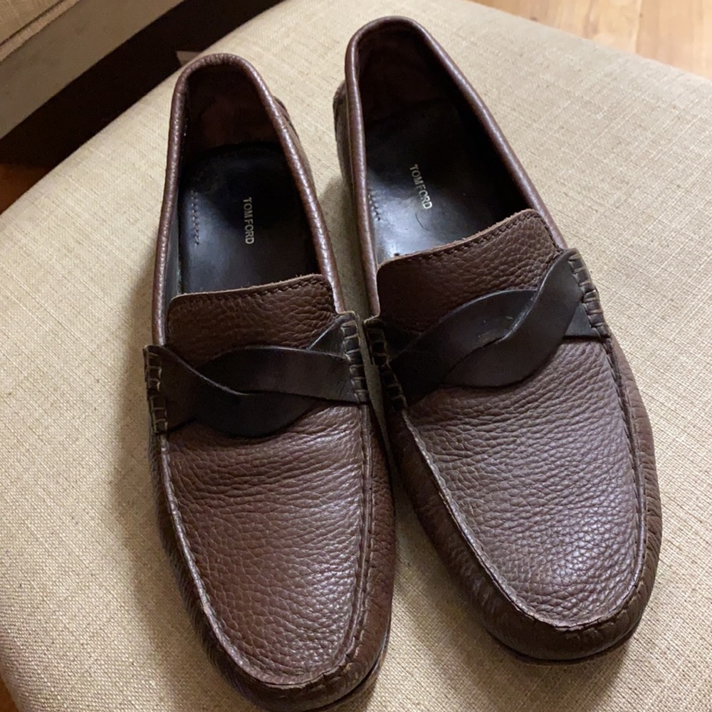Tom Ford brown leather Loafers size 10
